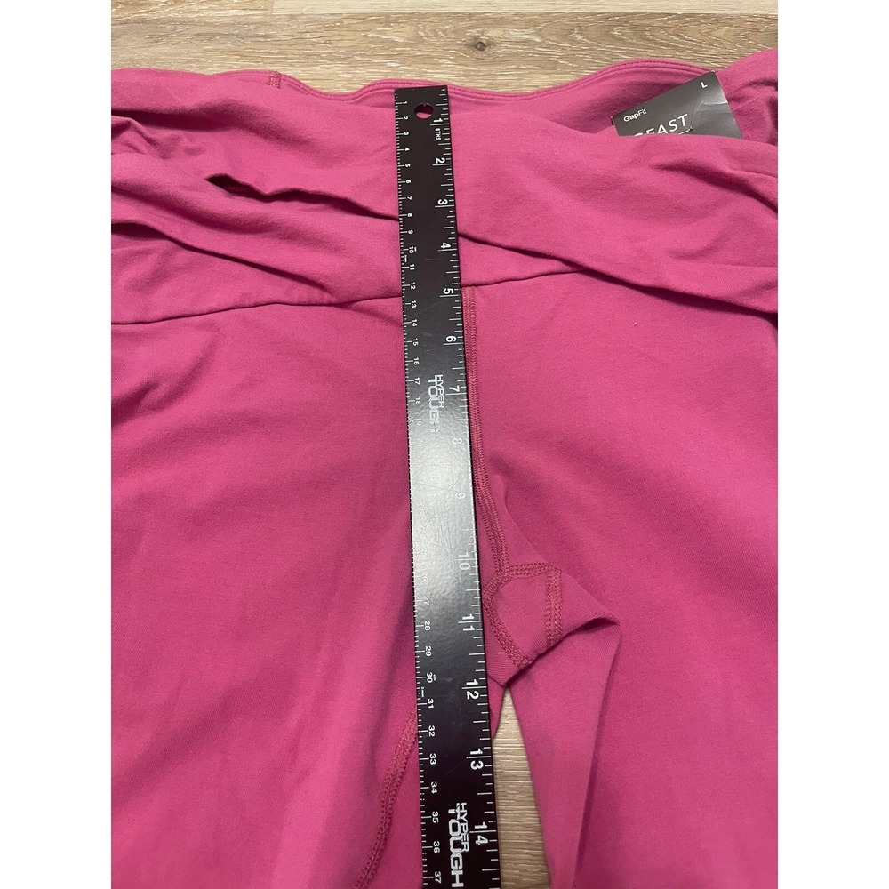 Gap Fit Athletic Leggings Gfast Womens Large Magenta Pink Criss Cross NWT - Picture 3 of 8